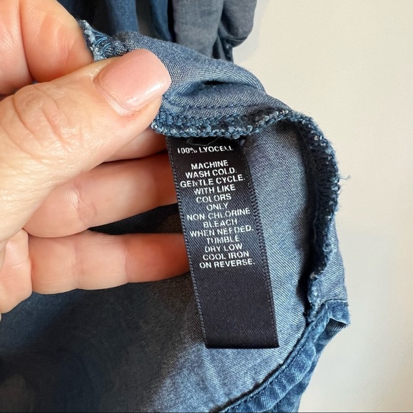 Saks 5th Avenue Chambray Tunic Top - Picture 11 of 11